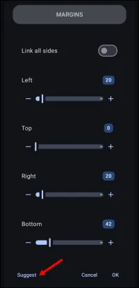 Edit Dialog for Margin dialog Edit Dialog for Margin dialog