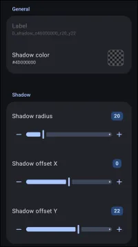 Edit Dialog for Shadow Edit Dialog for Shadow