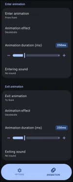 Window Animation dialog