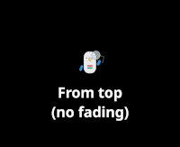 From top (no fading) enter animation