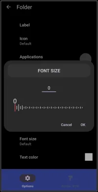 Folder Font Size