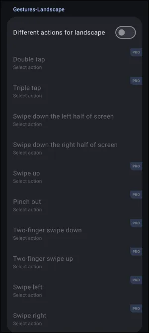 Keys & Gestures dialog 2 of 3