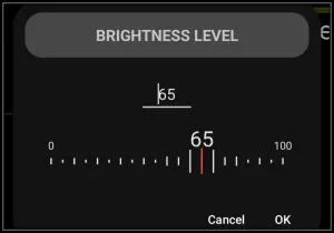 Examples of adjustment sliders for system settings.
