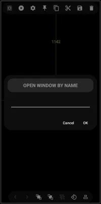 Input dialog for targeting specific windows by name.