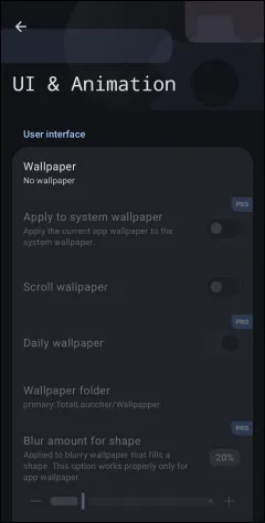 UI & Animation Menu Overview