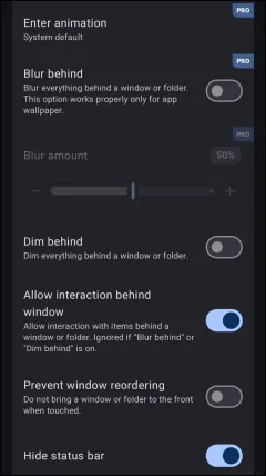 Window & Overlay Settings