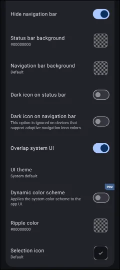 UI Settings