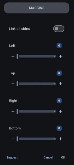 Object Graphic Margin Controls