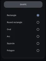 Shape Selection dialog