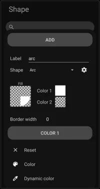Arc Color 1 Selection