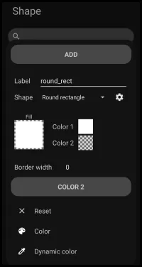 Round Rectangle color 2 Selection