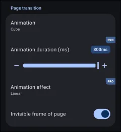 Page Transition Settings