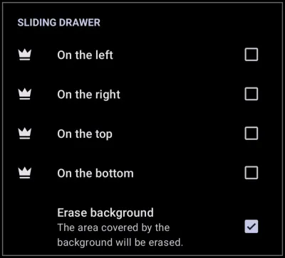 Sliding Drawer Options